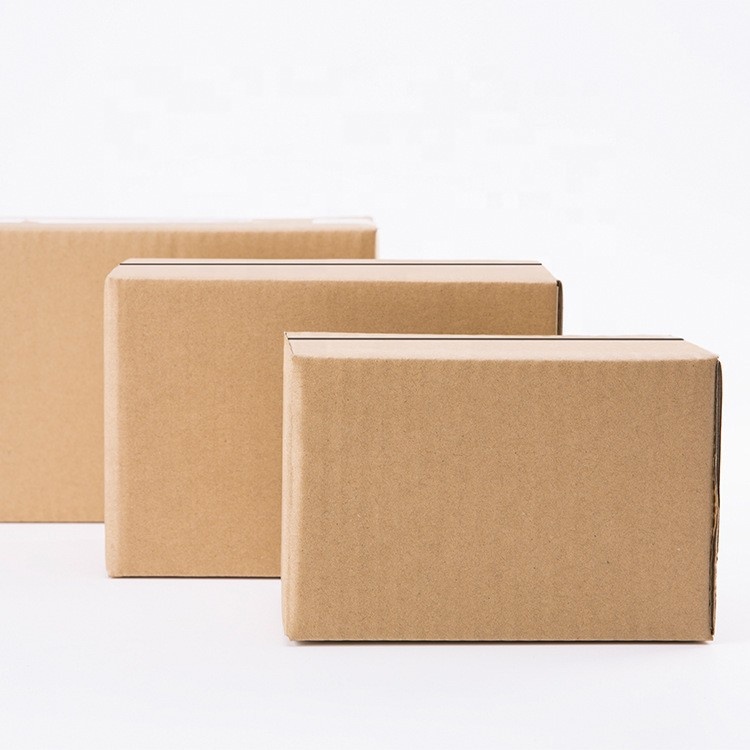 Exquisita caja de cartón corrugado blanco, caja personalizada, caja de papel marrón