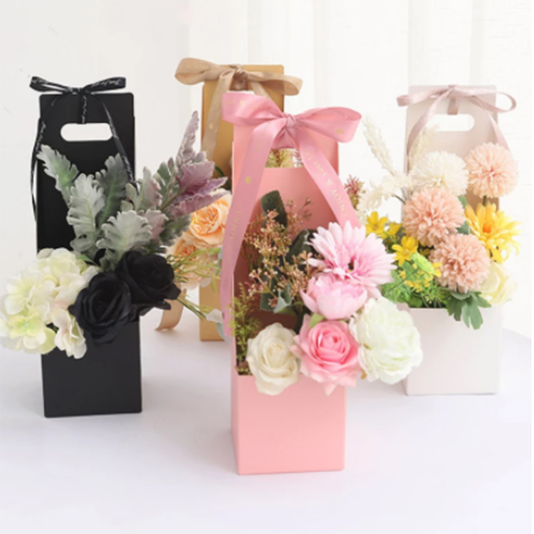 2022 caja de flores personalizada regalo de fiesta de boda caja de dulces bolsos de embalaje cajas de cartón impermeables