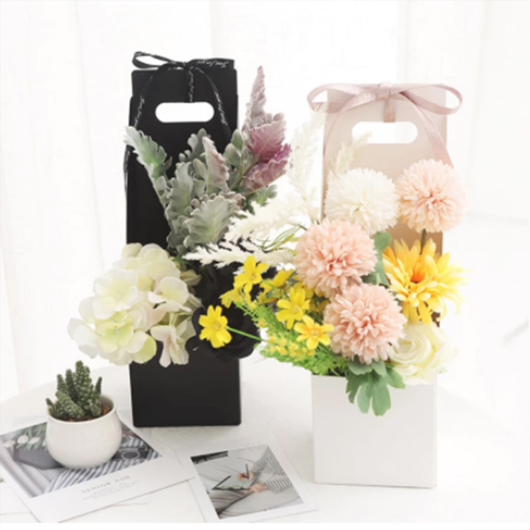 Caja de flores personalizada, regalo de fiesta de boda, caja de dulces, bolsos de embalaje, cajas de cartón impermeables