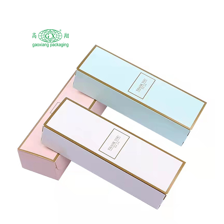 Caja de embalaje de pestañas de papel de cartón de regalo de moda elegante impresa con logotipo personalizado al por mayor