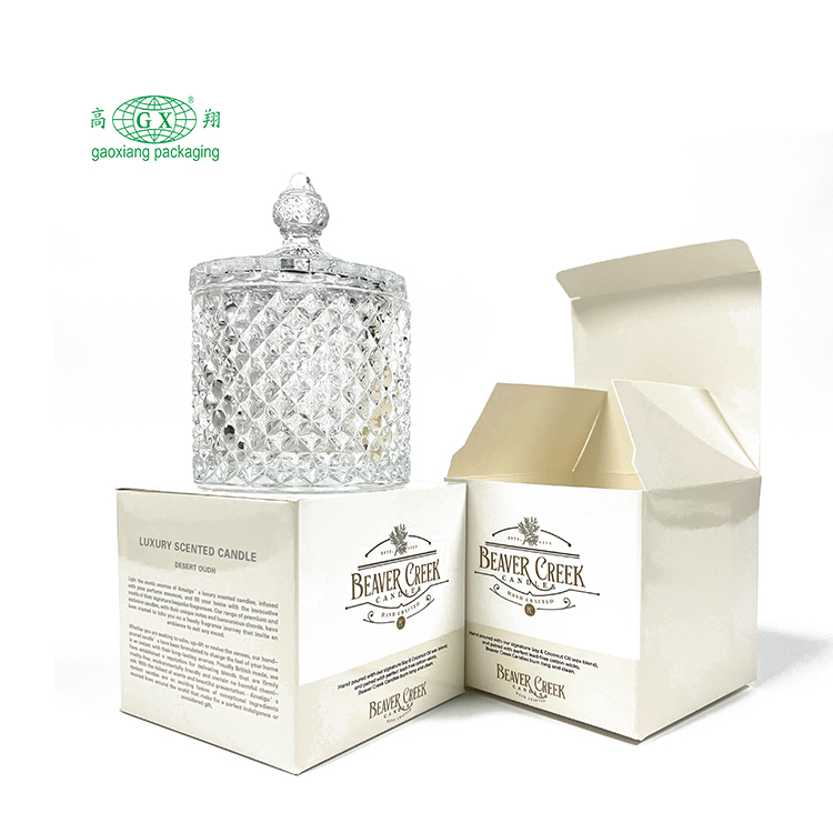 LOGOTIPO personalizado impreso ecológico hecho cajas de embalaje de velas caja de regalo de velas