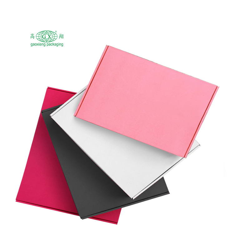 Caja de envío corrugada de cartón de papel normal para embalaje de peluca de flauta e impresa personalizada