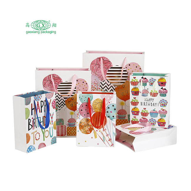 Bolsa de papel de impresión personalizada, embalaje de compras, bolsas de papel de regalo, embalaje de caja de color