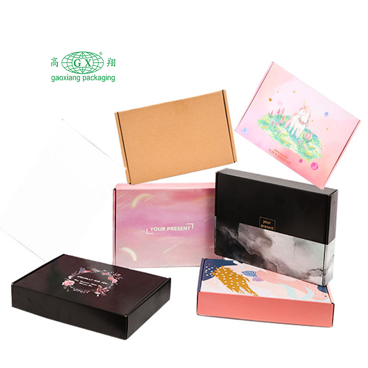 Caja de envío personalizada, caja de cartón impresa, caja de correo plegable para ropa